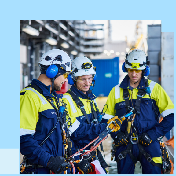 picture of aker solution logo on a wall